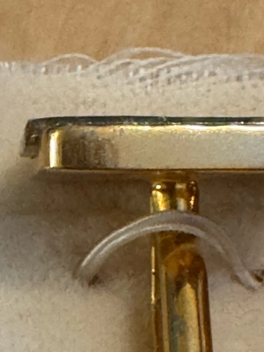 BTG gold tone & inlaid green nephrite jade stone cufflinks & tie bar set